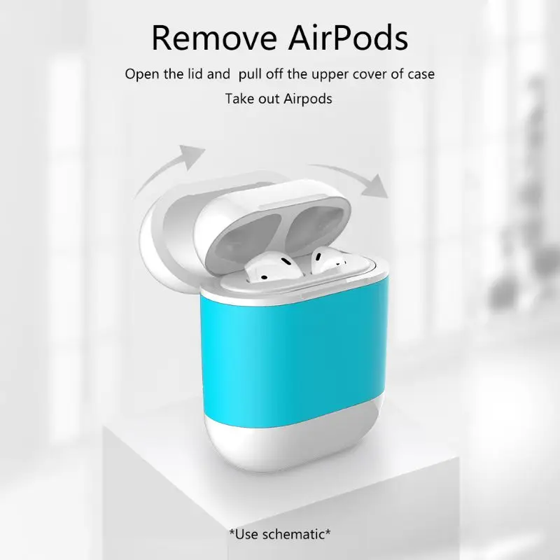 Беспроводной зарядный чехол для Airpods QI Стандартный Airpods беспроводной зарядный приемник крышка совместима с любым беспроводным зарядным устройством