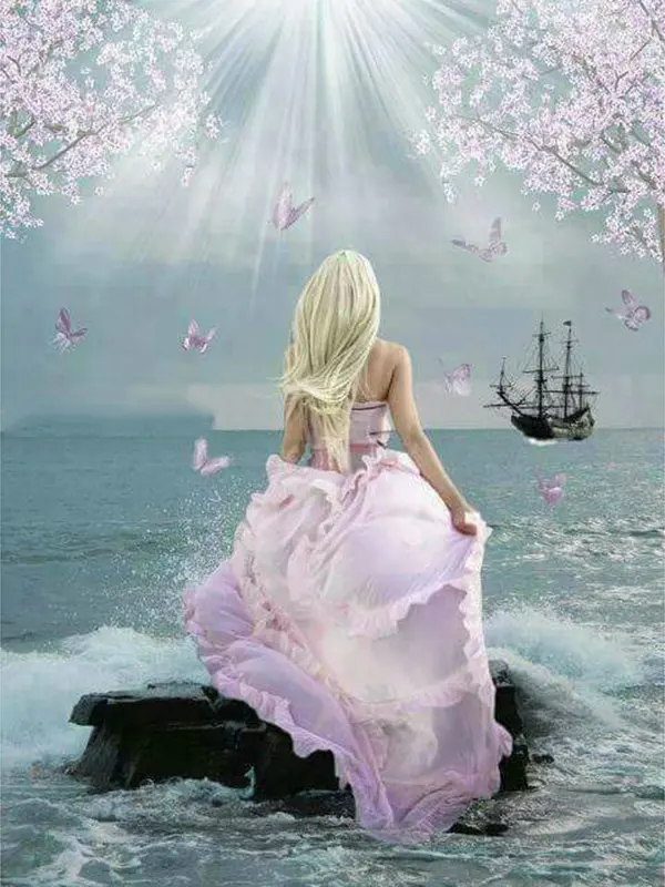 

Diamond embroidery scenery sailboat 5d diy diamond painting Cross Stitch girl full round drill Rhinestone mosaic home decor