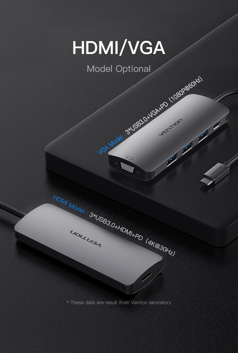 Vention USB C концентратор USB-C HDMI type C PD 3 USB 3,0 разветвитель адаптер для MacBook samsung Galaxy S9/S8/S8+ mate 10 концентратор USB type C