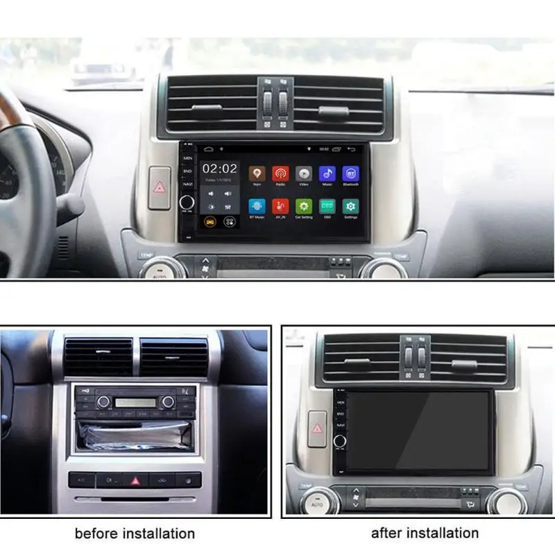 Top Universal 2Din Car Radio 7" HD Autoradio Android 6.0 2G+16G Multimedia Player WiFi GPS Audio Car Stereo MP5 Bluetooth USB FM 9