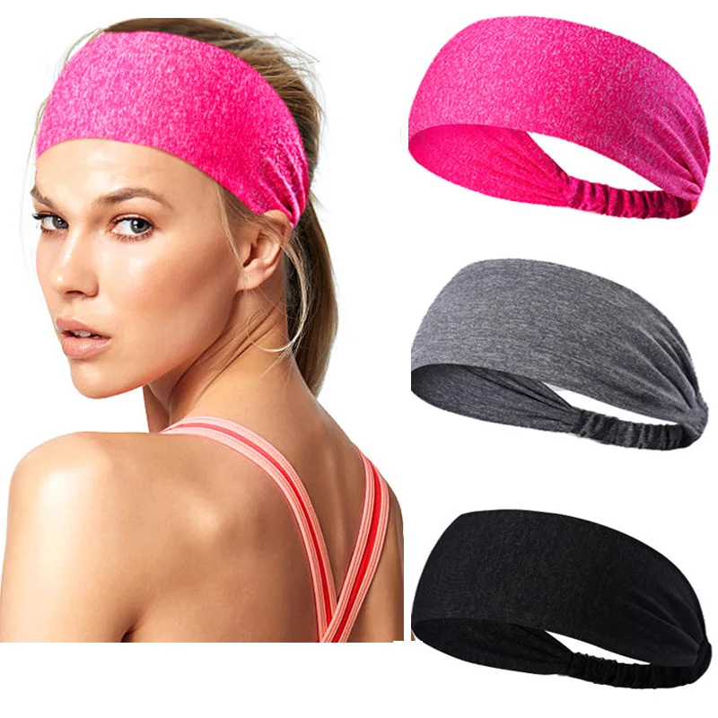 

1pcs 2019 Women's Yoga Hair Band Sports Headband Women Men Cotton Knotted Turban Head Hair Band Wide Elastic Yoga Sport Headband