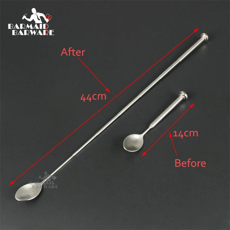 

Stainless Steel Retractable Bar Spoon Pocket Bar Spoon Cocktail Drink Bar Tool