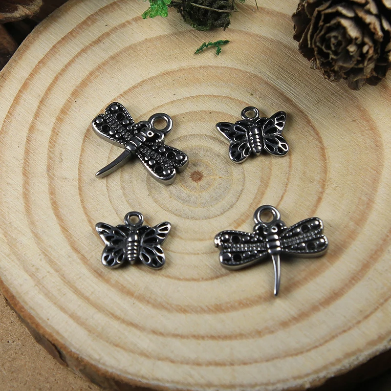 

5pcs cute butterfly fashion small pendant, suitable for girls DIY jewelry bracelet accessories 19*17mm, 9*12mm