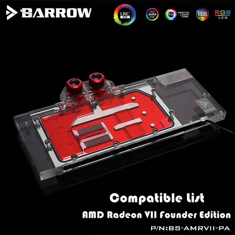 Barrow VGA блок для AMD Radeon VII Founder Edition GPU водяной с полным покрытием BS AMRVII