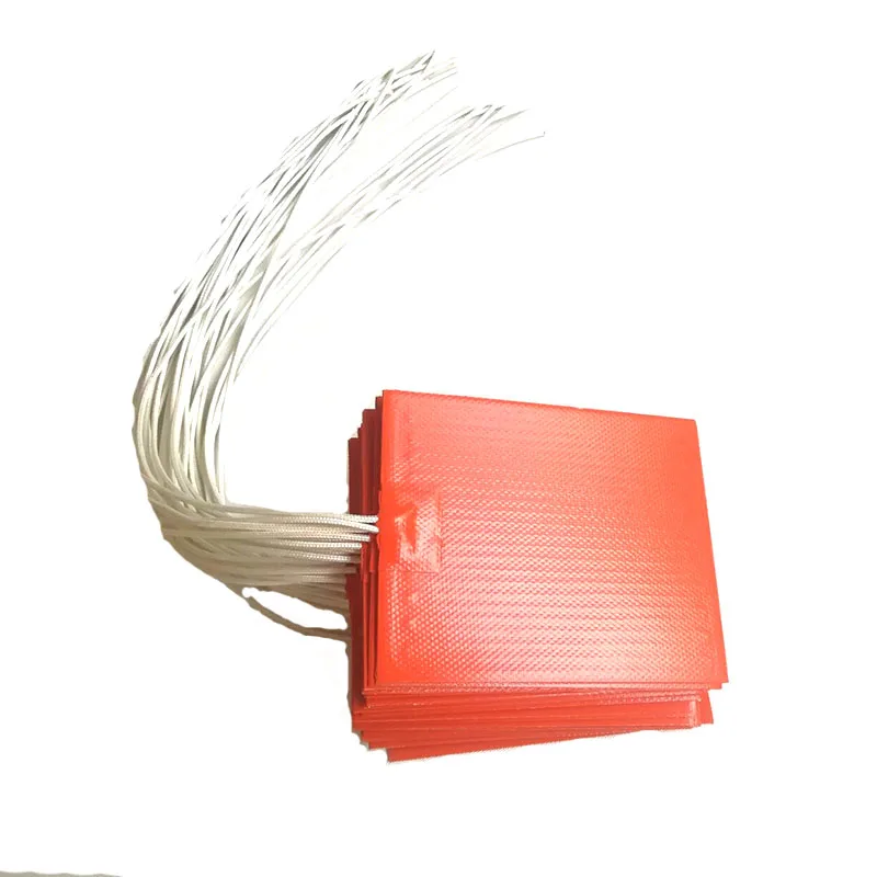 

120V 12W 100*120*1.5mm Silicone Heat Bed for 3d Printer 1000mm lead wire come out from middle of 120mm side