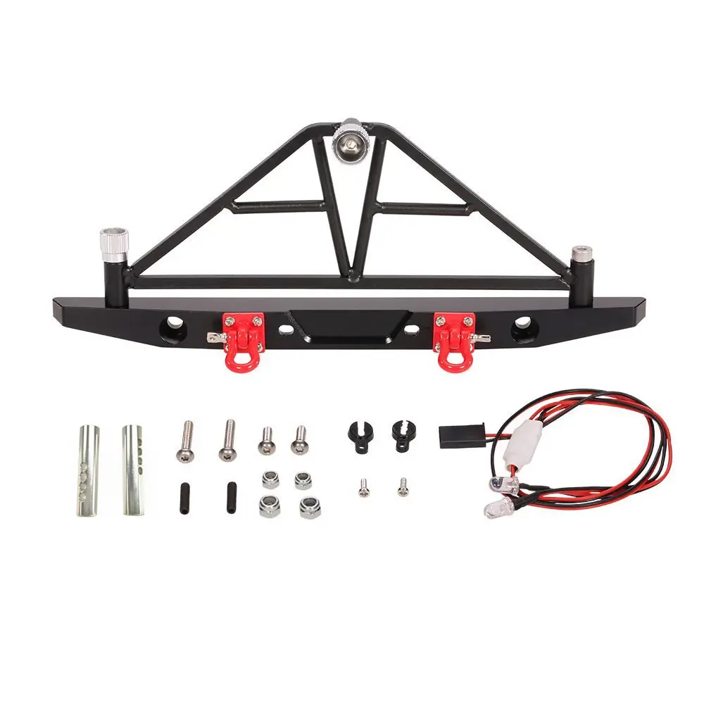 

Austar AX-20002 Metal Rear Bumper with Spare Tire Carrier Taillights for 1/10 AXIAL SCX10 RC Rock Crawler
