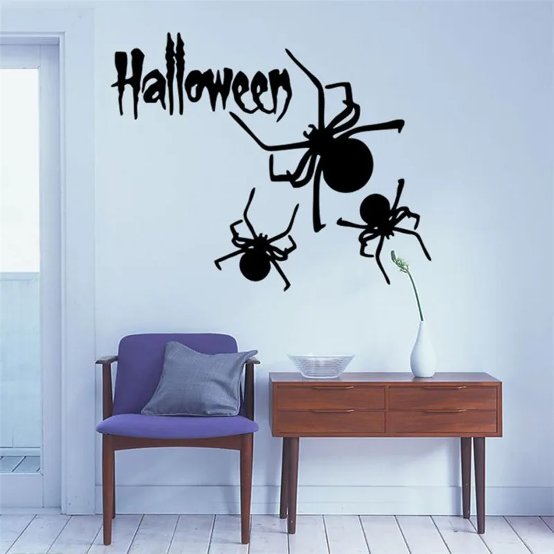 Stickers on the wall New Arrived Happy Halloween Wall Sticker Window Home Decoration Defor Bedroom Living Room Walls    X0814#3001