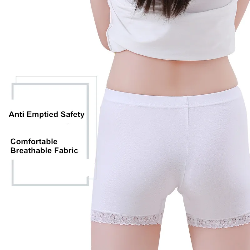 Anti Emptied Safety Lace Cotton Girls Underwear Panties 1-4