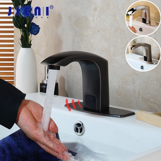 Grifo de lavabo automático con mezclador a dos aguas con sensor infrarrojo  incorporado Cabel