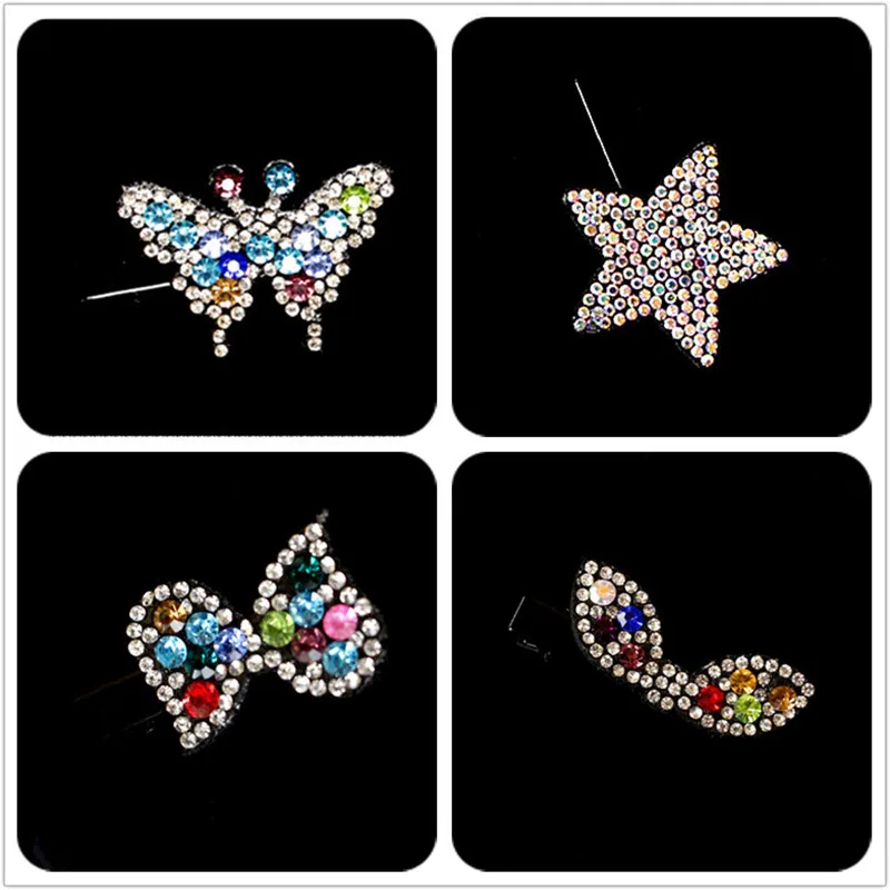 

10 lovely Princess Kids Girls Cute Star Hair Clip butterfly hair accessories Bowkont Hair Clips hairpins