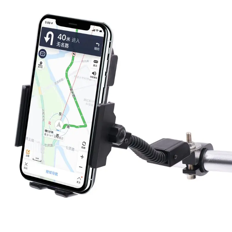 360 درجة الدورية للماء دراجة نارية المقود الذكية حامل هاتف تشى اللاسلكية حامل ل iphone سامسونج 4.5-7 بوصة الهاتف المحمول