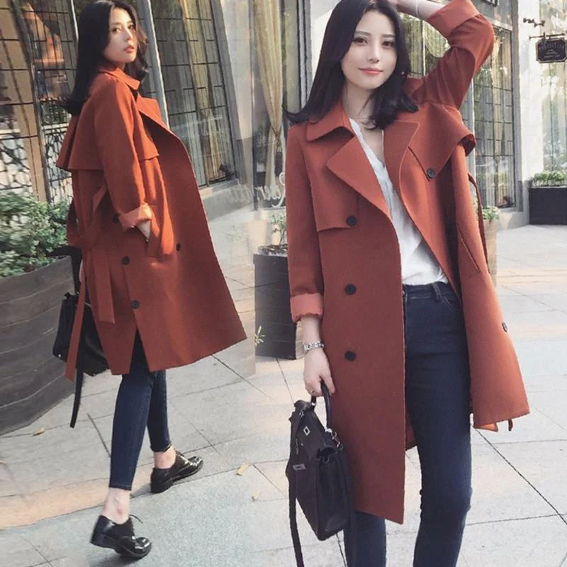 2017 New Autumn Winter Long Coat Women Casual Loose Cotton