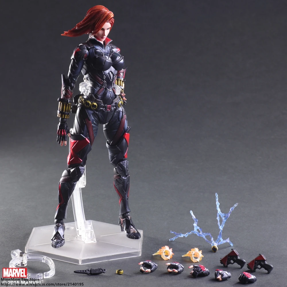 

ZXZ Marvel Avengers Black Widow 28cm Action Figure Posture Model Anime Decoration Collection Figurine Toys model for children