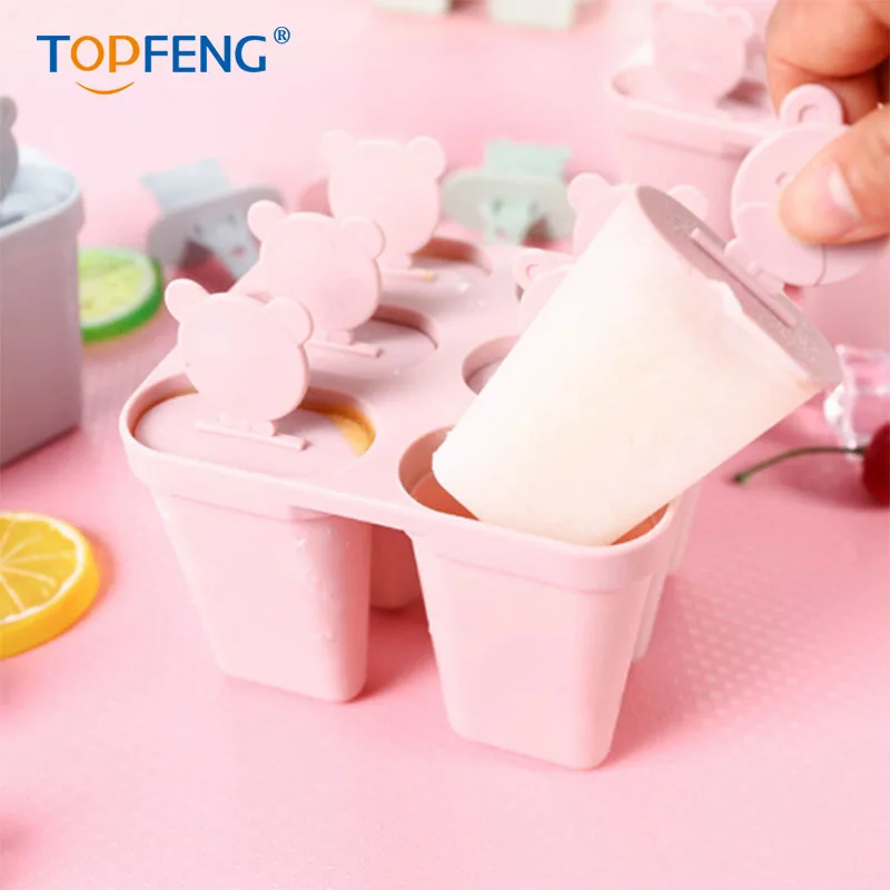 

TOPFENG DIY Frozen Ice Cream Pop Mold Popsicle Maker Lolly Mould Tray Pan Kitchen Ice Cream Maker Tools