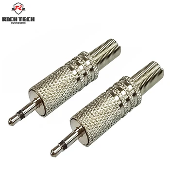 

50pcs Mono 1/10" Sophomore Jack 2.5mm Connector with Spring Jack 2.5mm Mono Headset Headphone Adapter