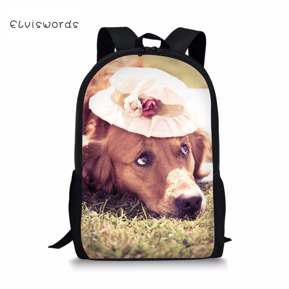 

ELVISWPRDS Kawaii Backpack for Teenager Girls Boys Cute Dogs Printing Children Schoolbag Backpacks Casual Women Travel Rucksack