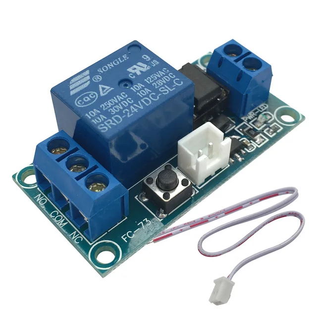 New One Channel Self Locking Relay Module Single Button Bistable Start ...