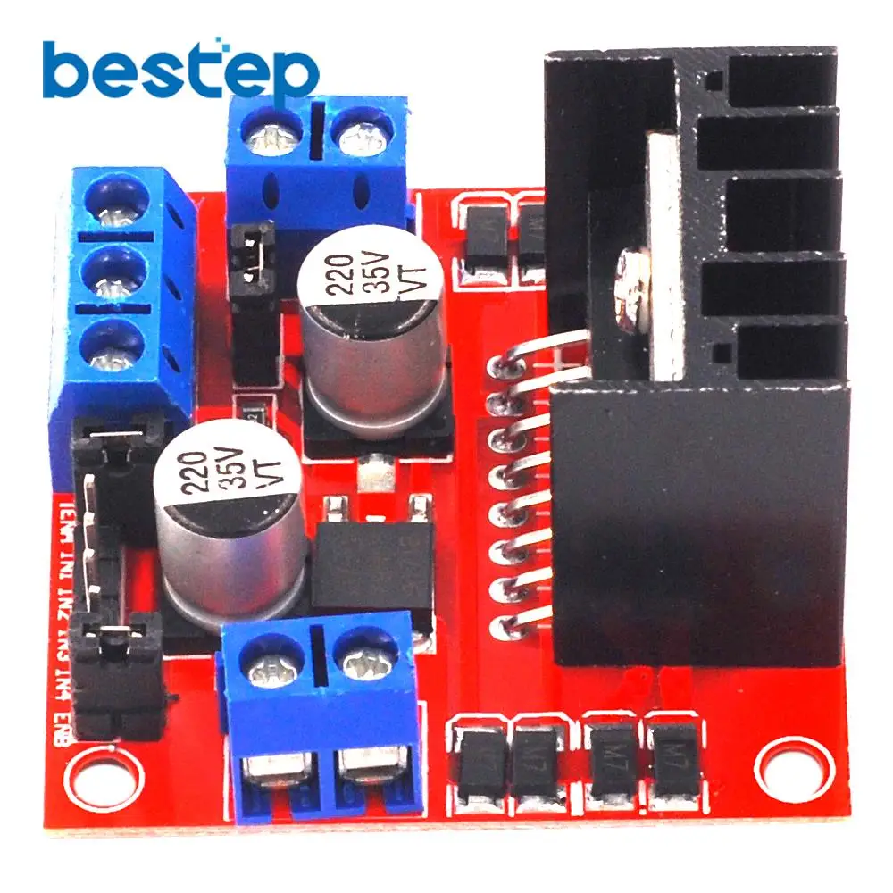 1pcs L298N Driver Board Module for High Power Peltier Stepper Motor Smart Car Robot with Breadboard image 4
