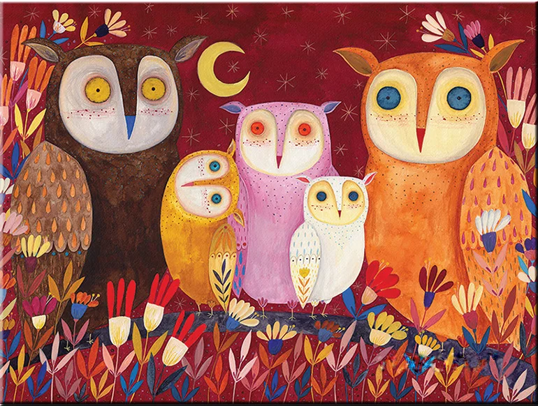 

Diy Diamond Painting Cartoon Owl Full Rhinestones Cross Stitch Square Mosaic Diamond Embroidery Home Decoration