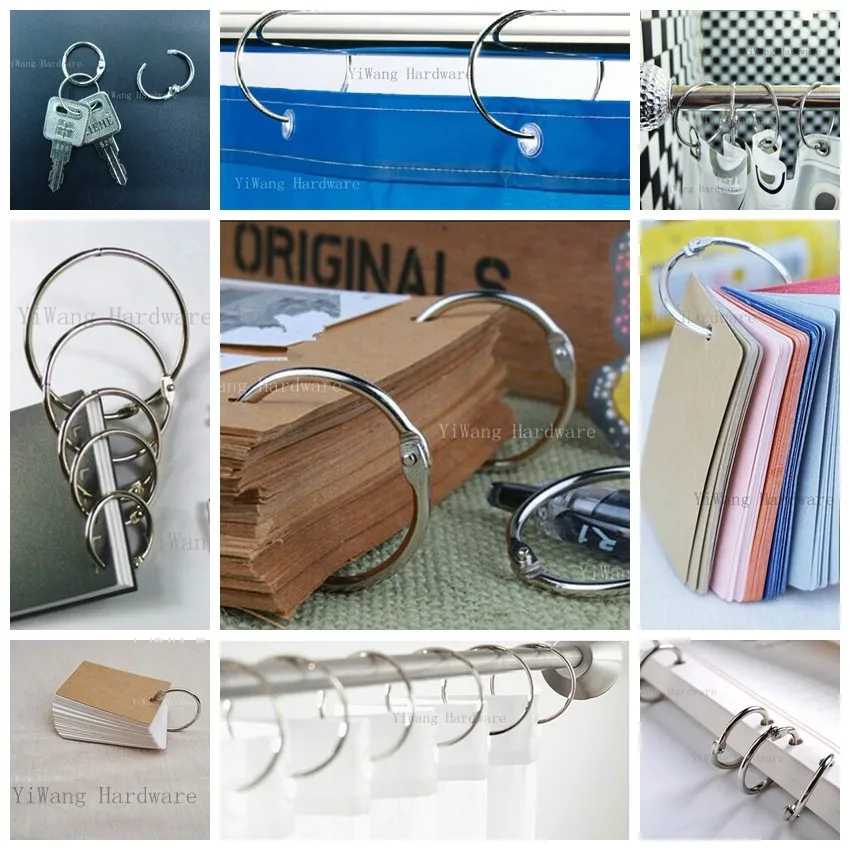 Anel de Metal Anel de Cortina Sales Coleção Livro Calendário Anel Círculo Keychain 10 Unidades - Pacote Fabricante Direto ss Hot 4 High Quality Material escolar e de escritório
