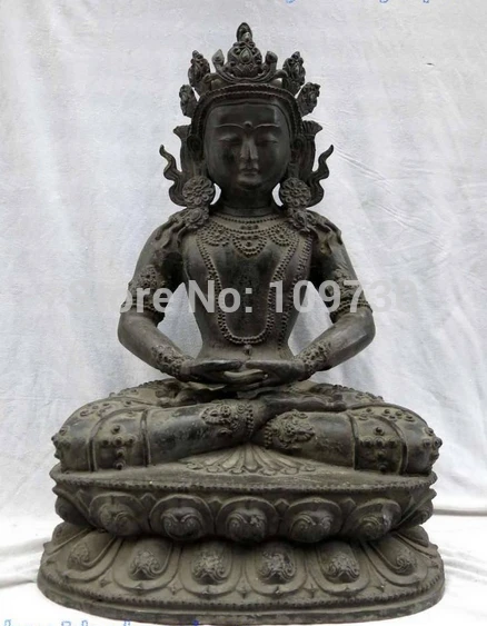 

002997 22" Tibet old pure red bronze decorative pattern Vajrasattva buddha Statue