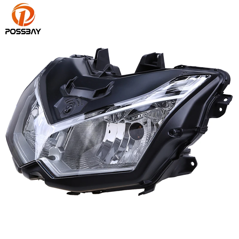 POSSBAY Motorcycle Headlight Len Cafe Racer Head Light Case Housing For