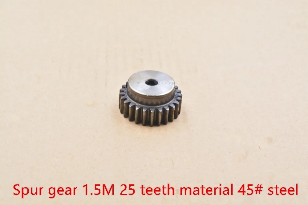 Ingranaggio Cilindrico In Acciaio 1.5 Modulo - 12T-25T Denti, Foro 6-15mm, Per Trasmissioni Meccaniche