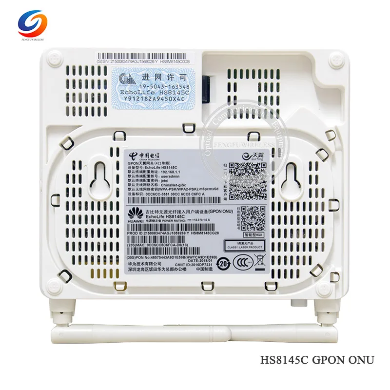 Новинка 2019 оптовая продажа 50 шт HS8145C GPON EPON ONU ONT FTTH 1GE + 3FE 1TEL WIFI HGU роутер модем лучшая