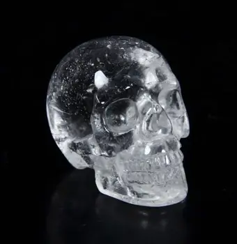 

xd j00673 QUARTZ ROCK CRYSTAL Carved Crystal Skull, Realistic, Healing