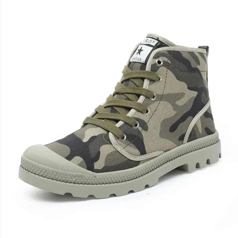 

Men Casual Shoes Ankle Military Canvas Shoes Tactical Combat Lace-Up Spring/Autumn Men shoes Zapatillas Hombre Big Size 38-47