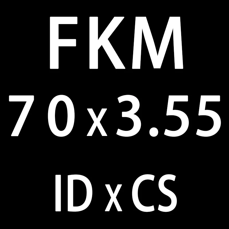 1 шт. фторсодержащий каучук кольца черный FKM уплотнительное кольцо CS3.55mm ID61.5/63/65/66/67/68/69/70 мм уплотнительное кольцо топлива уплотнительная шайба - Цвет: ID70mm