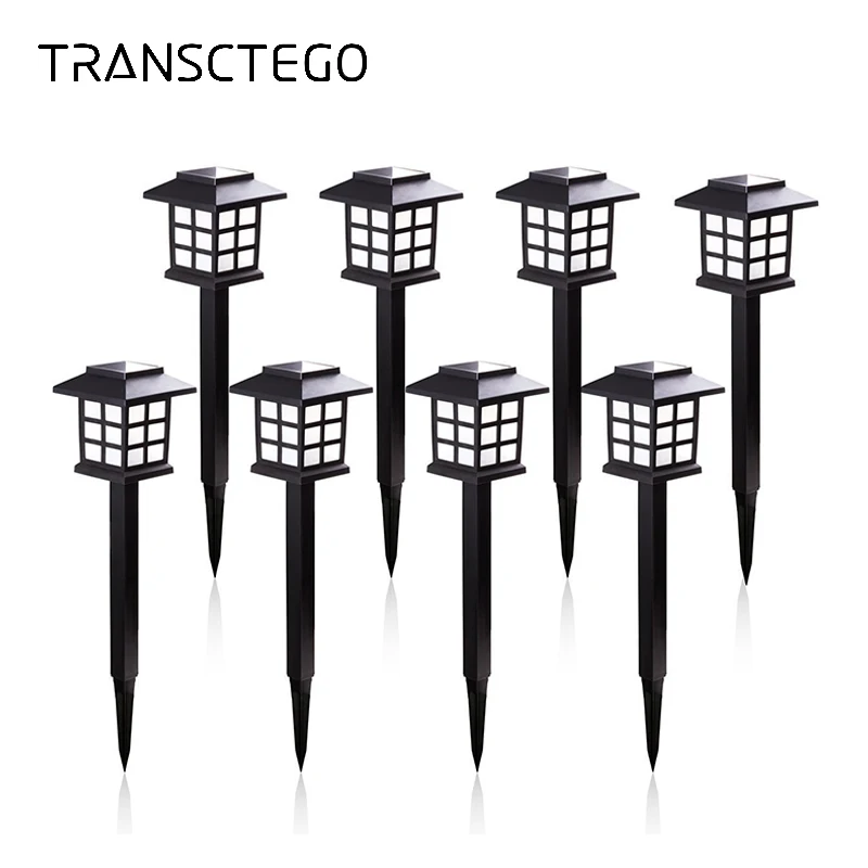 8 PCS RGB Solar Led Light Pathway Lawn Lamp Auto Battery Power Outdoor