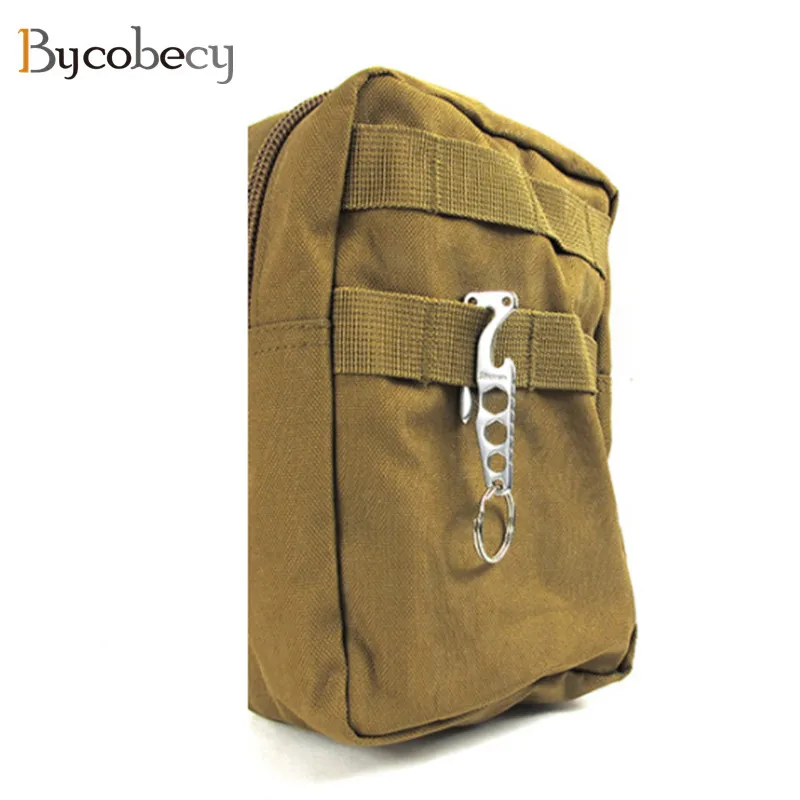 

BYCOBECY Portable Mini Key Holder Chain Smart Key Wallets Ring Collector Housekeeper Oxide Aluminum EDC Pocket Key Organizer
