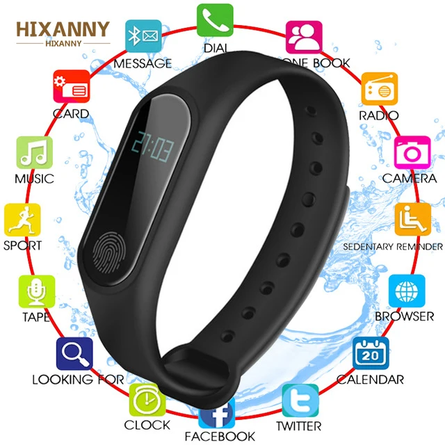 

Newest m2Smart Band Waterproof Band Heart Rate Monitor Bluetooth Smart Bracelet Sleep Fitness Tracker Pedometer PK Xiaomi
