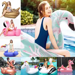 24 стиль гигантский Фламинго Единорог надувной матрас Ride-on утка Лебедь надувной матрас для ребенка и Взрослых Бассейн вечерние игрушки Lounge