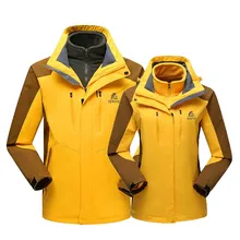 DZRZVD Brand Outdoor Men Women two-piece removable fleece windproof warm Coat jacket Camping Hiking couples Soft shell jacket