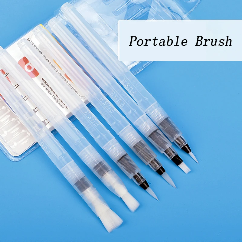 

Nylon Hair Portable Paint Brush Water Color Brush Pencil Soft Watercolor Brush Pen for Beginner Painting Drawing Art Supplies