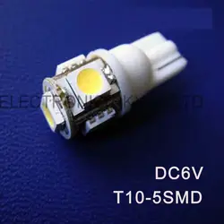 Высокое качество DC6V 6.3 В T10 W5W 194 168 LED Предупреждение сигнала, пилот Лампы для мотоциклов, Световые индикаторы, инструмент Лампы для