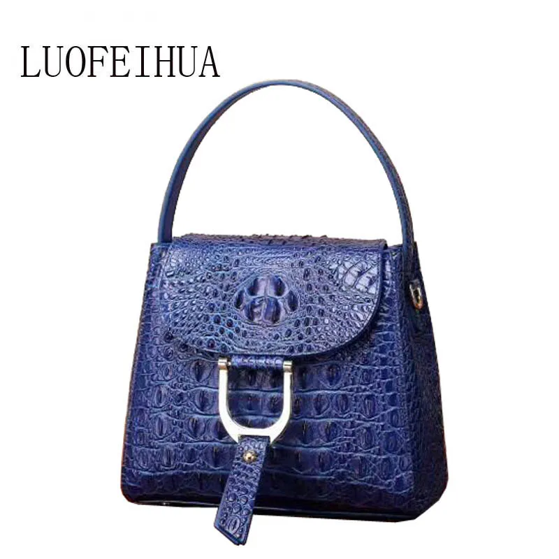 Véritable Cuir Nouvelle Modèle Main Femmes 2019 De blue Designer Les Marque À Crocodile Pour Sac black En Sacs Luxe Purple uF1J3TlKc