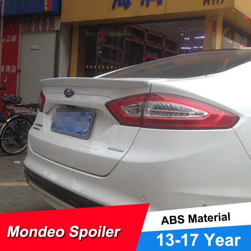 JNCFORURC задний спойлер для багажника автомобиля крылья Ford Mondeo Fusion 2013 14 15 16 17 18 ABS