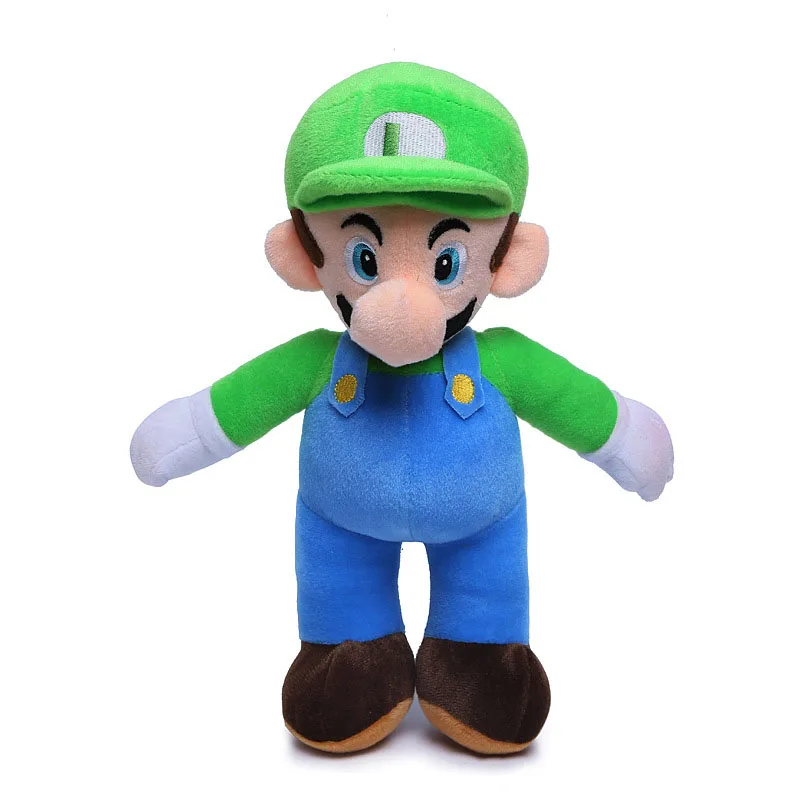 25 см Super Mario Bros Luigi Плюшевые игрушки Super Mario Stand Mario Brother мягкие игрушки мягкие куклы для детей Высокое качество G0166 - Цвет: Зеленый