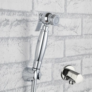 

Hand Held Bidet Spray Diaper Shower Sprayer Set brass Portable Toilet Shattaf Jet Douche kit &Angle Vlave & Hose & Holder-6250