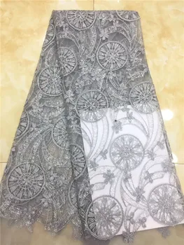 

Burgundy Color Sequins Net Lace Fabric 2019 High Quality African Mesh Wedding Bride Dress Sewing Sequined Embroidered Material