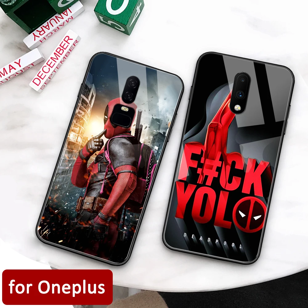 Стеклянная задняя крышка для Oneplus 6T Чехол Дэдпул 7 pro чехол 1 + 5 5T 6 6t pro|Бамперы| |