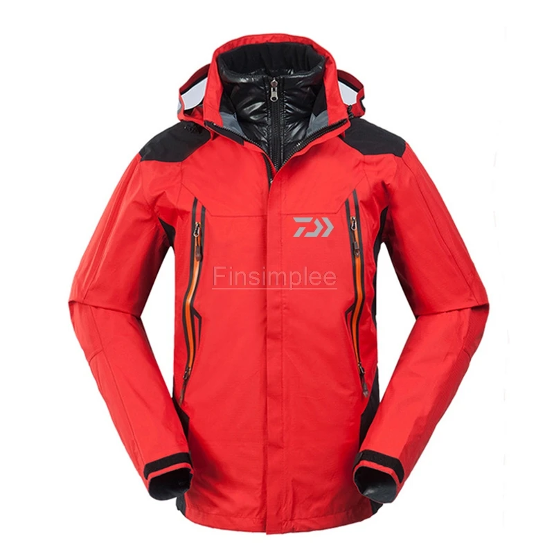 Conjuntos de Roupas de Pesca dos Homens Esportes ao ar Livre à Prova de Vento Roupas de Pesca à Prova Daiwa Respirável Dwaterproof Água Jaqueta Calças Terno 8 Roupas de pesca