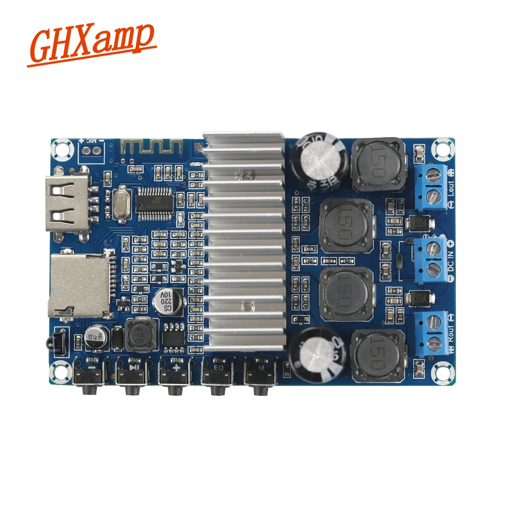 Ceny GHXAMP TPA3116D2 wzmacniacz Bluetooth 50W * 2 głośnik Bluetooth 4.2 odbiornik FM Radio dekoder USB WMA MP3 EQ połączenia