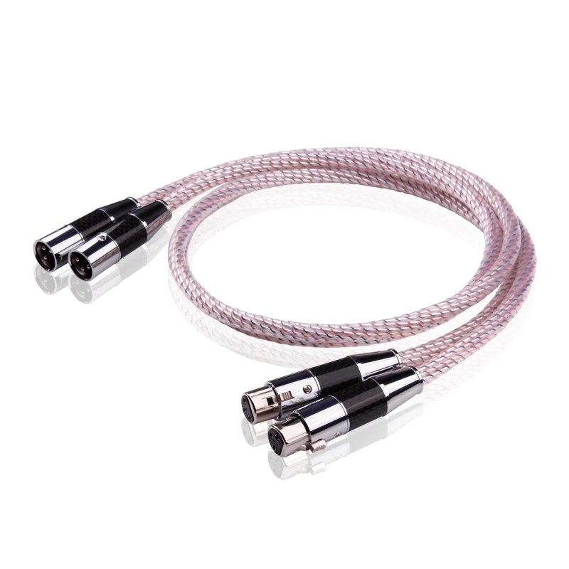 hifi audio cable XLR Balance Interconnect Cable With Carbon Fiber XLR