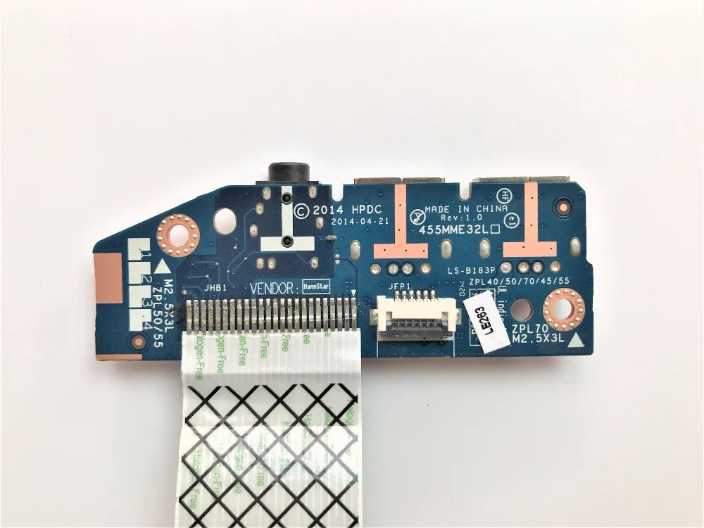 

original for HP ProBook 430 440 450 455 470 G2 USB board Audio Board LS-B183P