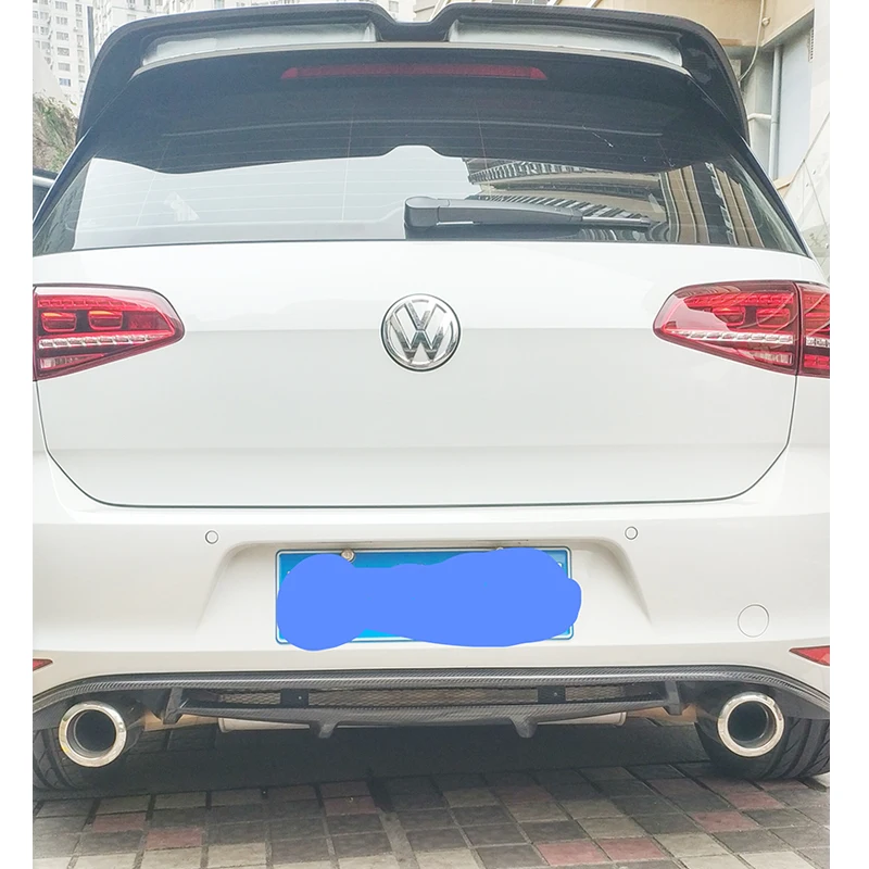 Задний бампер из углеродного волокна для Volkswagen VW Golf7 VII MK7 GTI Hatchack 2013 2017 двойная