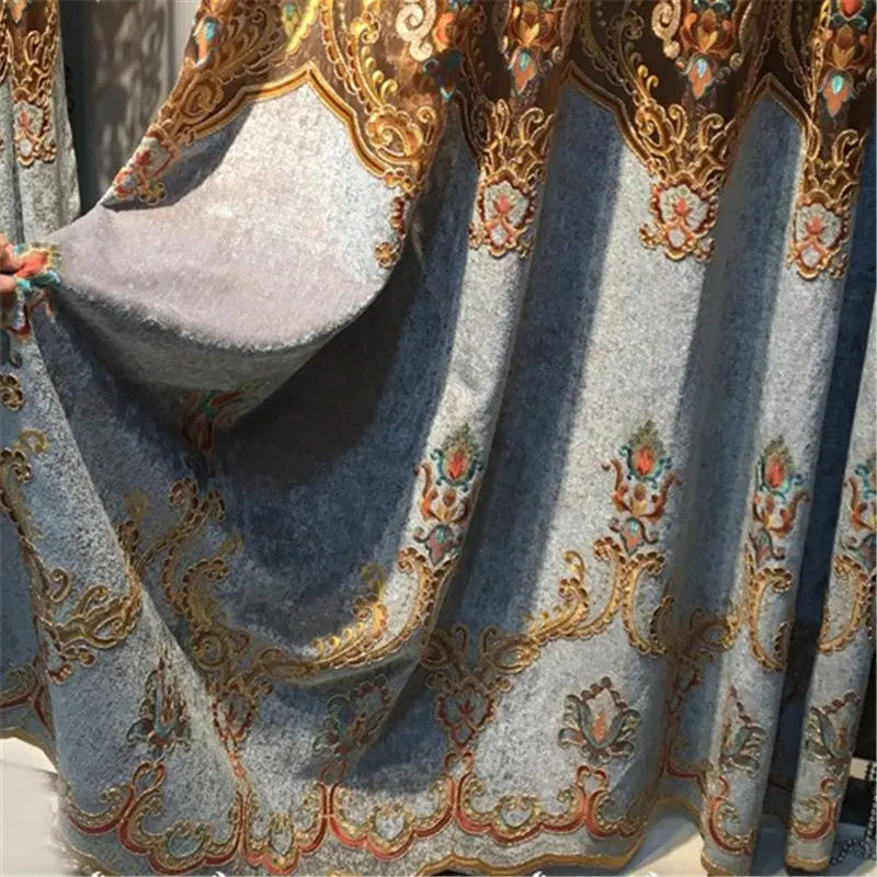 Топ Европейский Королевский аристократическая роскошь вышивка шторы для Гостиная Классический высокая-конец пользовательские шторы для Спальня Windows - Цвет: Cloth   Curtain